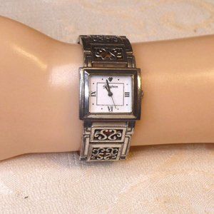 SALE! !Ladies Brighton Artesia Openwork Chunky Silver Bracelet Watch New Battery